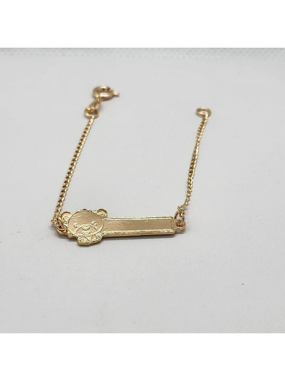 Brand New Brazilian 18k Gold Filld Teddy Bear Bracelet
